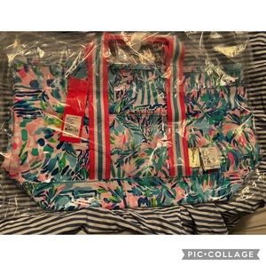 BNIB Lilly Pulitzer Mini Mercato Tote in Cabana Cocktail